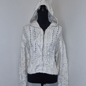 American Eagle Outfitters Cream Knit Jacket